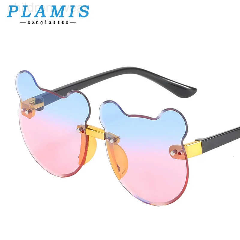 Disney Mickey Mouse Rimless Sunglasses Cute Cartoon Children Sun Glasses outdoor beach AntiUV Fashion Boys Girls Shades Eyewear H251029