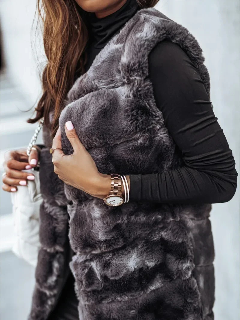 Womens Sexy Fashion Leisure Commuting Vacation Style Versatile Comfortable Long Round Neck Tank Top Coat 251029