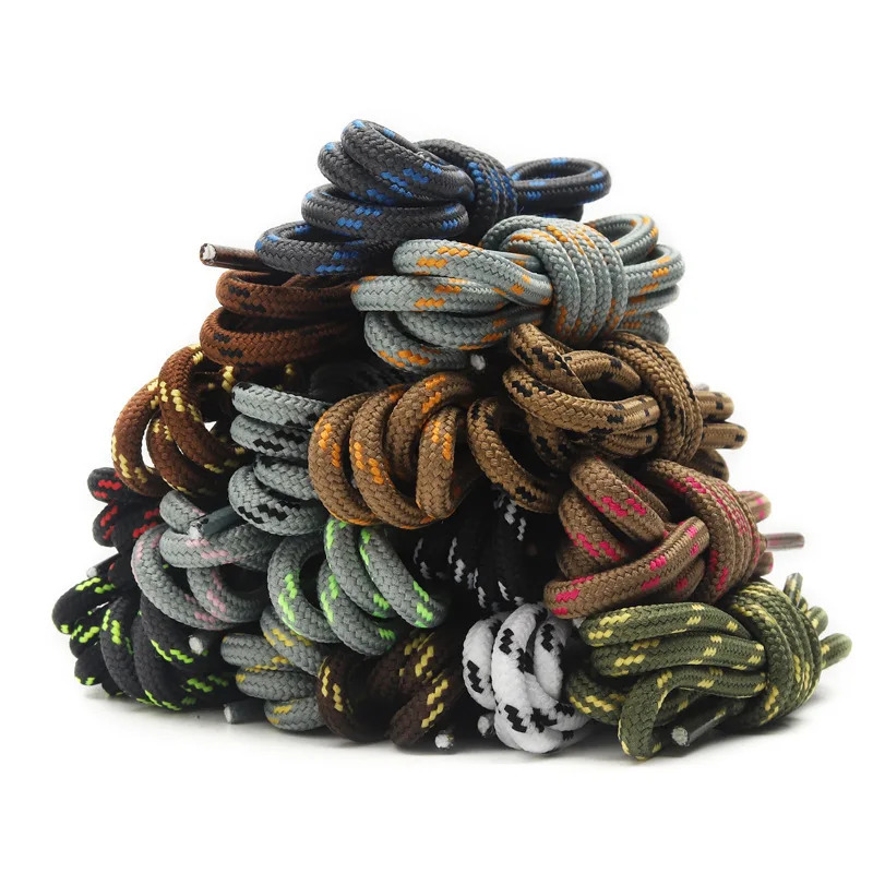 1 Pair Round Shoelaces Flower Dots Solid Laces Polyester Shoelaces Matching Sports Shoes Tooling Martin Boots Hiking Shoe Laces 251029