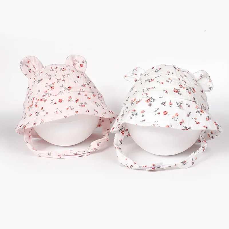 Baby Summer Sun Hat Cartoon Bear Infant Fisherman Cap Toddler Panama Basin Caps Large Brim Visors Outdoor Sunscreen Bonnet 251028