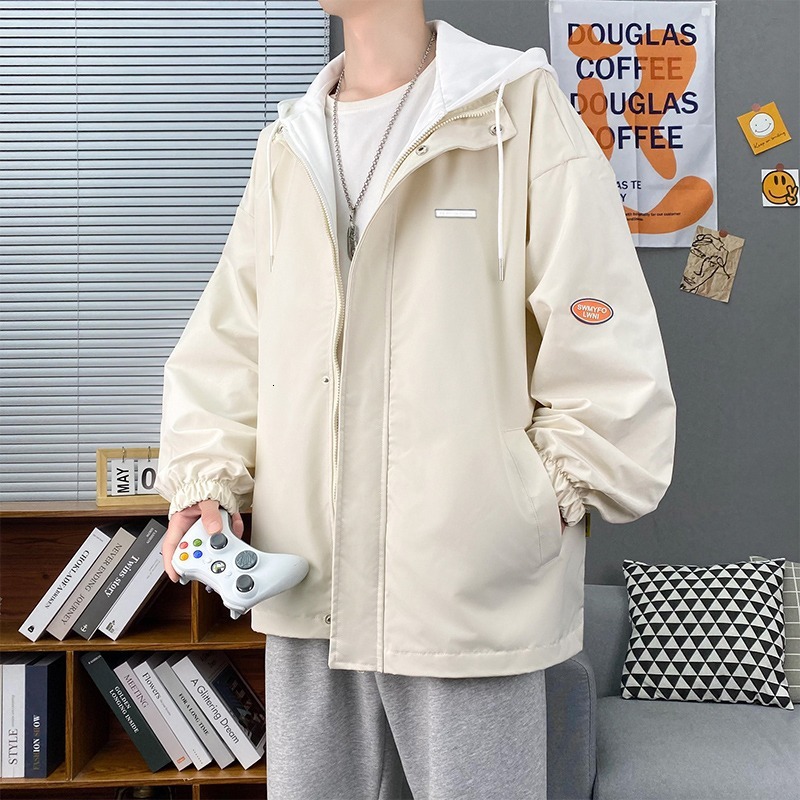 Men's Loose Stylish Fake Two-piece Designer Jacket Jacket Ins Trendy Brand Autumn Fashion Student Functional Sports Top