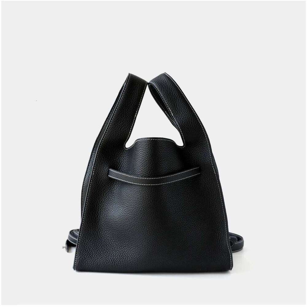 Genuine Leather Bucket New Niche Design Top Layer Cowhide Single Shoulder Crossbody Bag Fashionable Ladies Handbag 251029