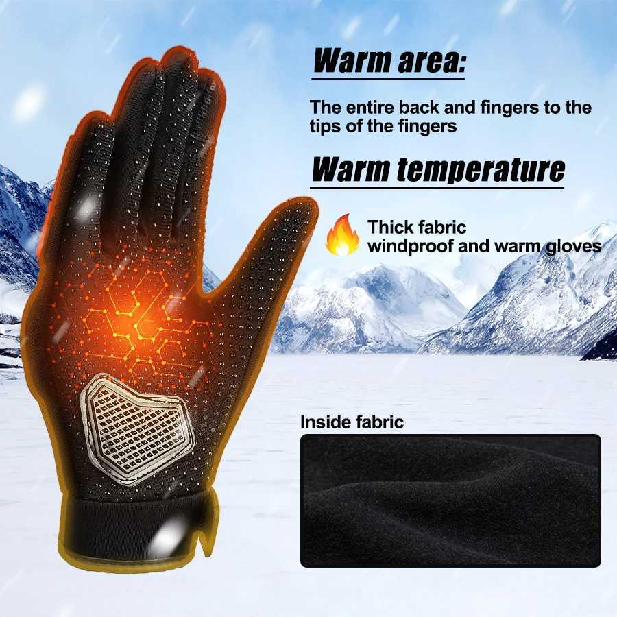 Winter Thermal Outdoor Cycling Gloves Gym Fitness Sports Running Ski Warm Touch Screen Nonslip Gloves Motorcycle Gloves Men J251029