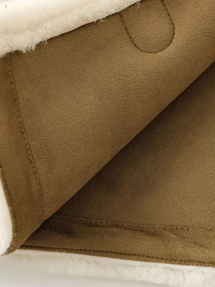 Thick Warm Faux Fur Jacket for Women Long Sleeve Coat Front Toggle Female Outerwear Chic Tops Fashion i251029