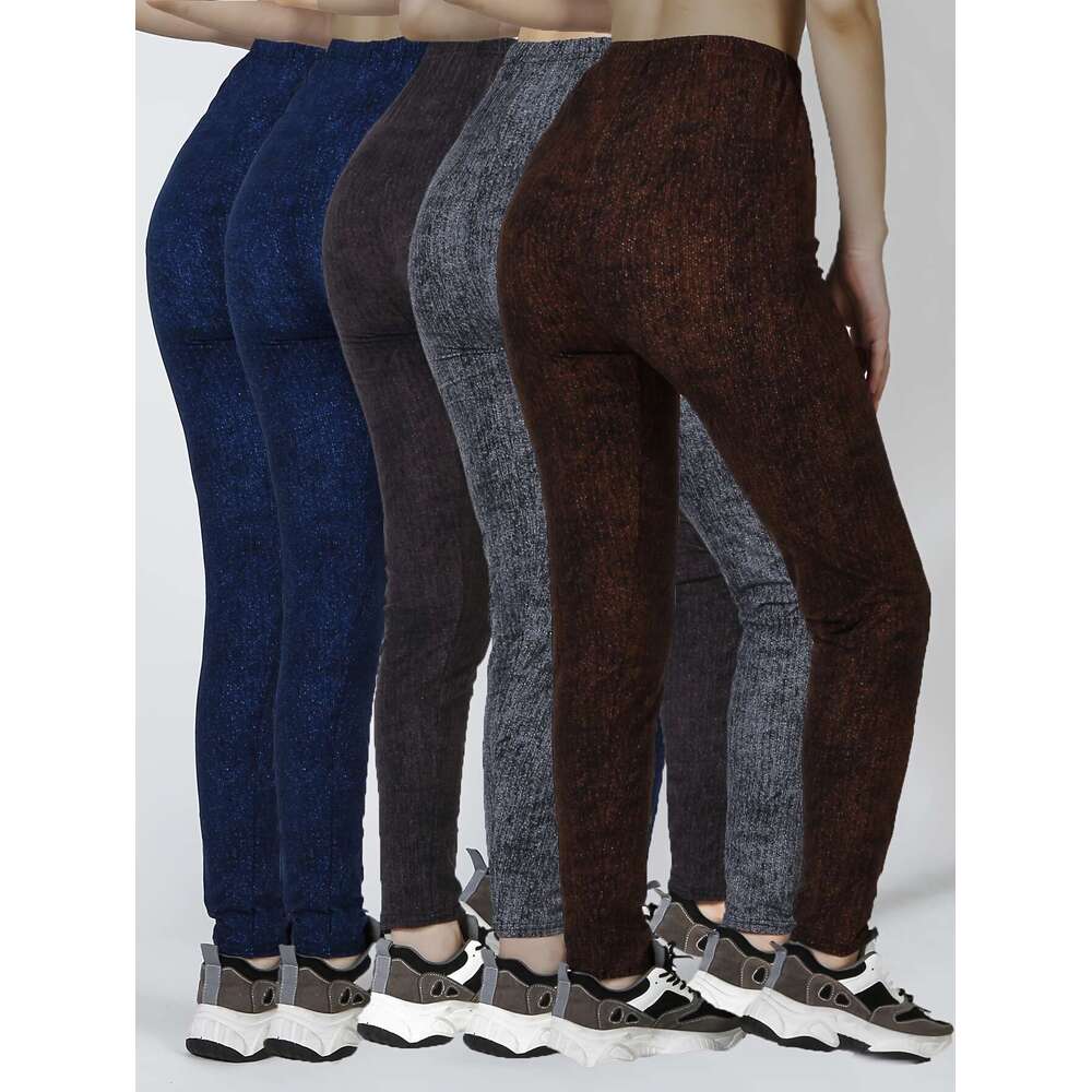 5pcs Tie Dye High Waist Workout Leggings, Casual Skinny Stretchy Leggings For Every Day, Women's Clothing