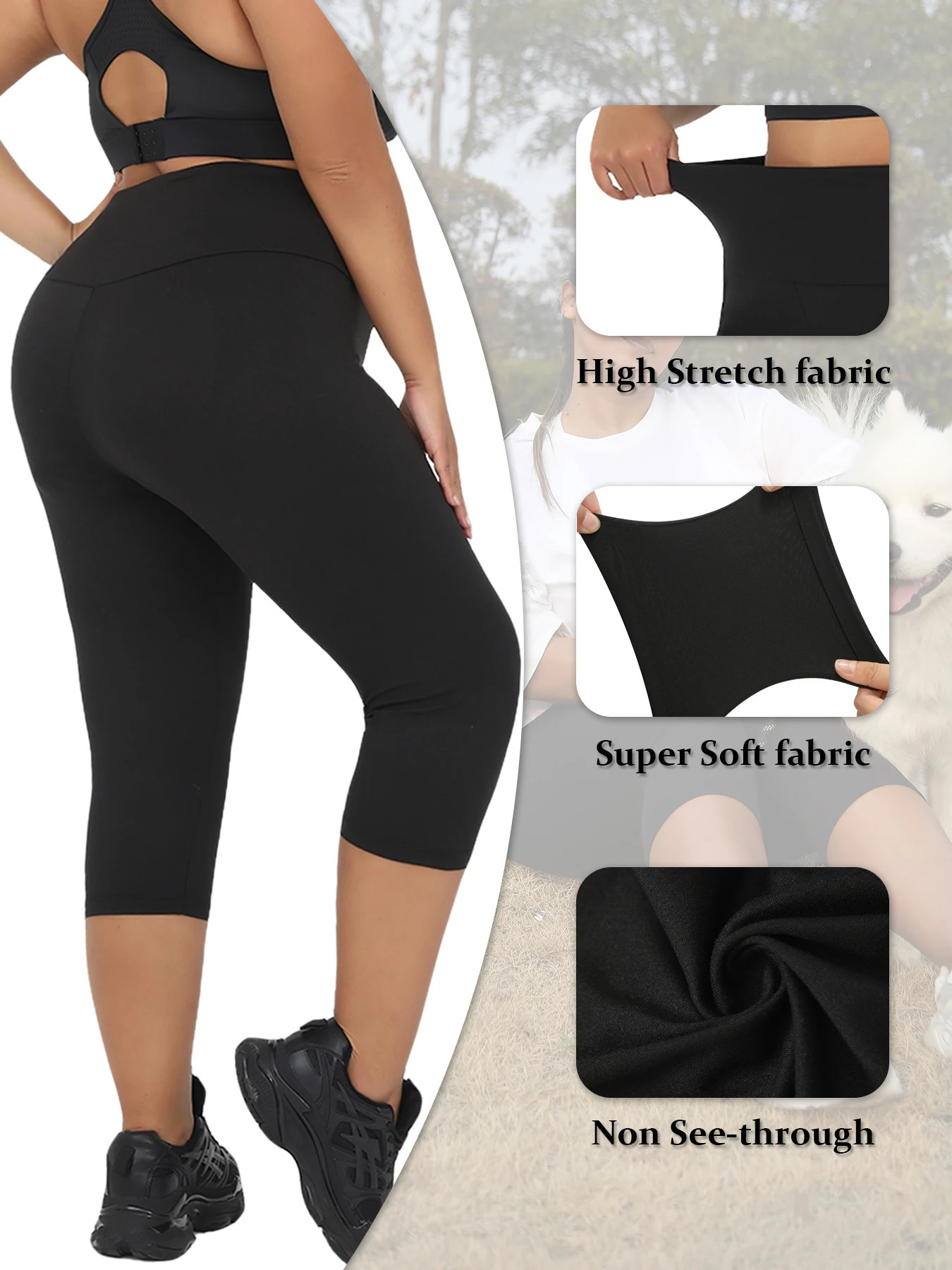 Plus Size Leggings for Women Super soft High Waisted Tummy Control Yoga Pants No See Through Workout Running 251022