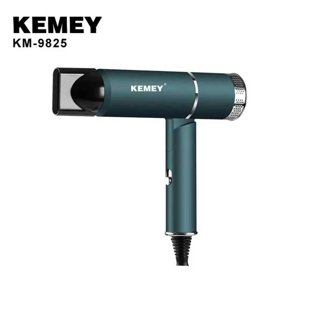 Kemei Professional Powerful Hair Dryer HighSpeed Electric Turbine Blow Dryer Negative Lon Hair Care Foldable Blow Dryer KM9825 L251029