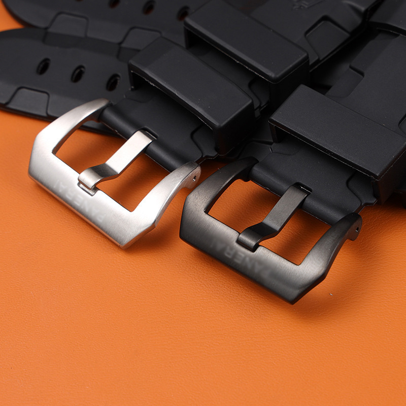 Top quality 24mm 26mm Nature silicone rubber strap For Panerai strap watch band Waterproof watchband free tools 220412