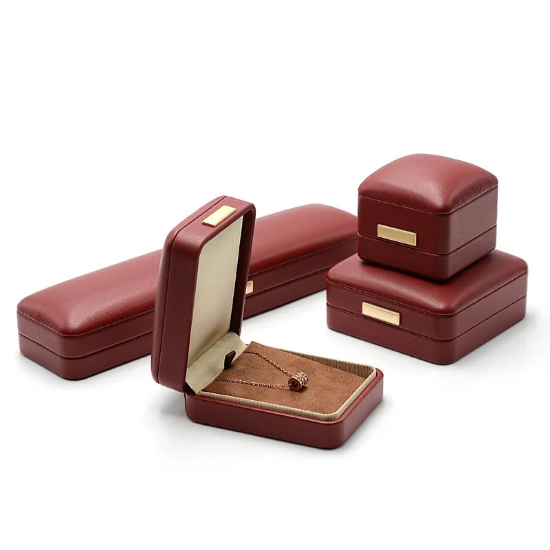 Highgrade PU Leather Jewelry Storage Box Ring Earrings Necklace Pendant Bracelet Gift Casefor Props Display 251013