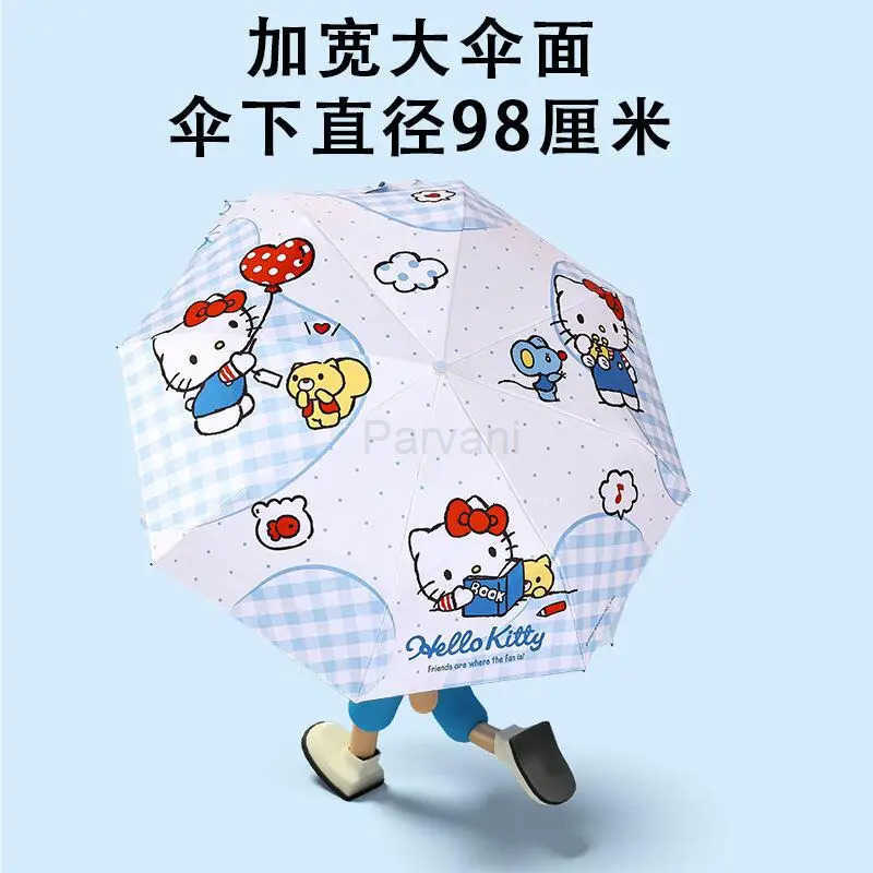 Sanrio Sanrio Hello Kitty Foldable Umbrella Kawaii Anime Cartoon Sunscreen Uv Protection Foldable Sunshine and Rain Dual Use Umbrella L251029