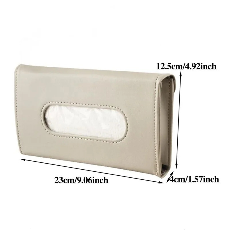 Soft Leather Car Tissue Box Car Sun Visor Type Block Hanging Container Towel Napkin Holder Paper Rack Organizer Storage Bag 251029