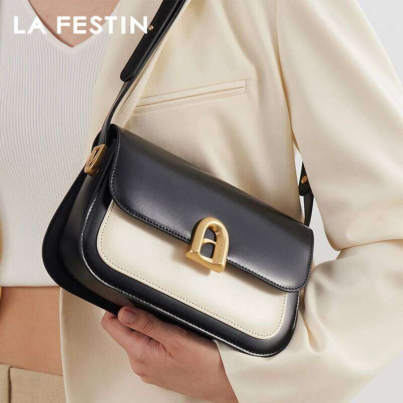 LA FESTIN - Leather Shoulder Bag for Women, Small Fashionable Designer Square Bag, New Collection 2024