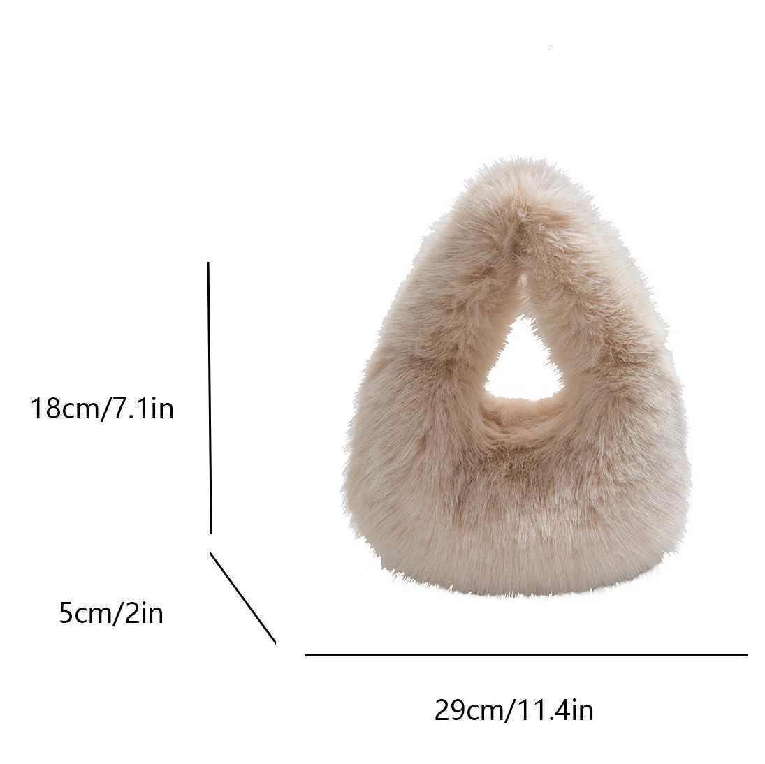 2025 New Winter Soft Plush Bag For Wen Designer Half Mo Fluffy Handbag Luxury Red Faux Fur Cluh Bag Fem Tote Fi Ba1 D251029