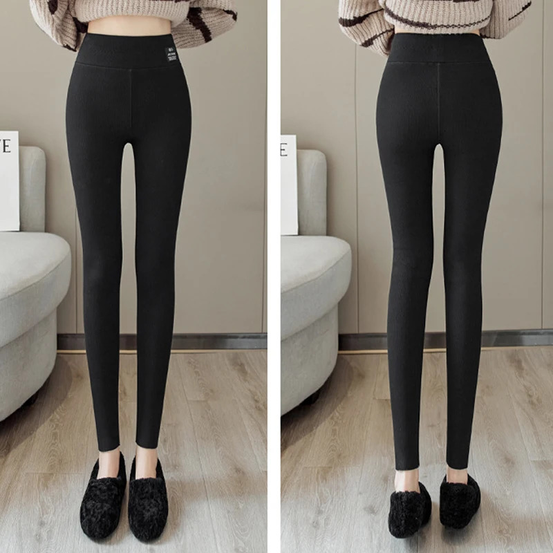 Womens Winter Leggings Thicken Warm High Waist Ribbed Fleece Lined Tights Fashion Sexy Casual Quality Pants 251029