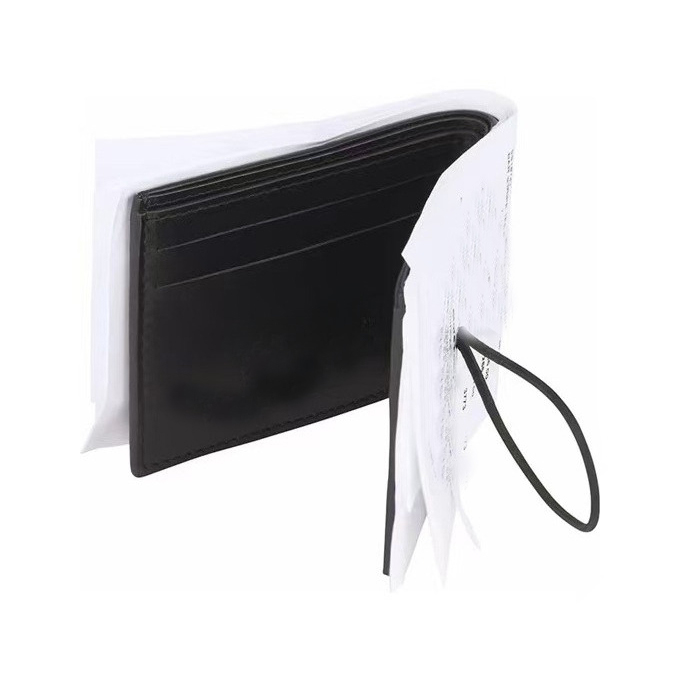 X M6 24SS Shopping receipt black wallet card bag