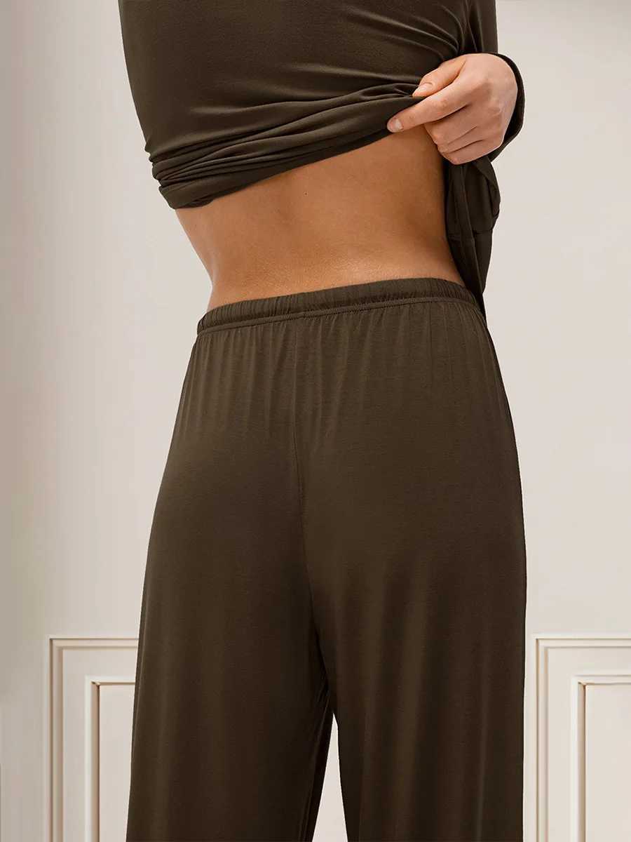 Blubelle Womens Long Sleeved Long Pants Pajama Set Autumn New Cardigan Pajamas Solid Color Comfortable Home Wear SetsT251029