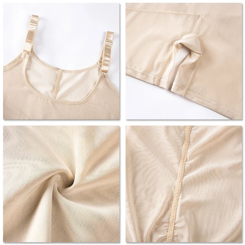 Shapewear Bodysuit Body Shaper Women Belly Sheath Waist Trainer Reductive Slimming Underwear Thin Breathable Adjustable Strap 251029