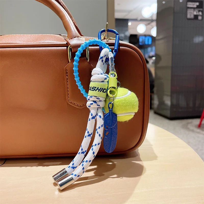 Feather Hand Woven Lanyard Phone Charm Strap Backpack Keychain Colorful Simple Key Chain Pendant Accessories Gift 251029