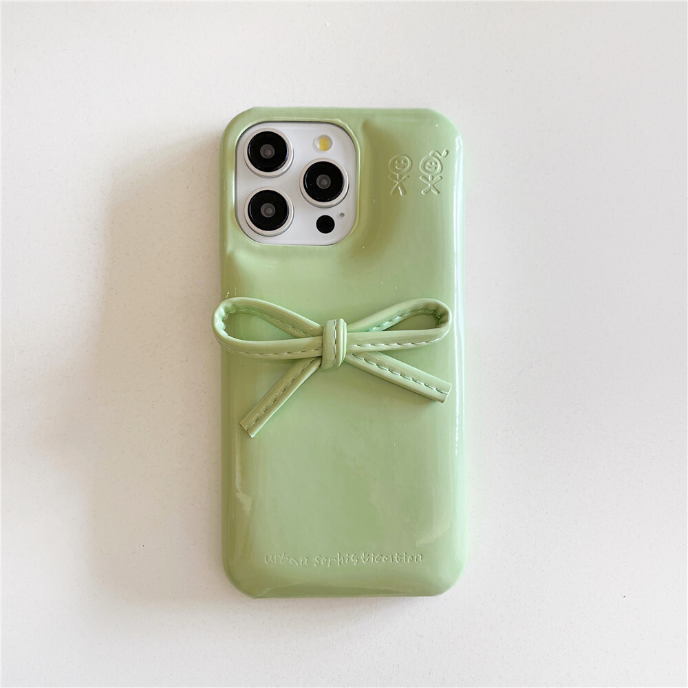 Niche Leather Bowknot Phone Case Compatible with iPhone 17/16/15 Pro Simple Shockproof iPhone 14/13