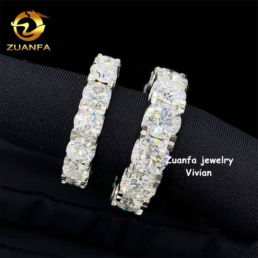 D Color VVS Moissanite Diamond Customized Female StyleWedding Bridal Luxury Jewelry Sterling Silver 925 Band Ring