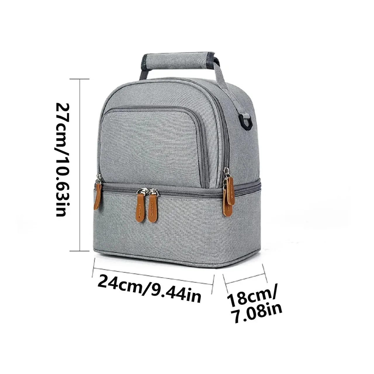 Large Capacity Portable Lunch Bag Picnic School Food Lunch Bag Insulation Material Fresh Cooler Handbag with Lunch Bag 251029