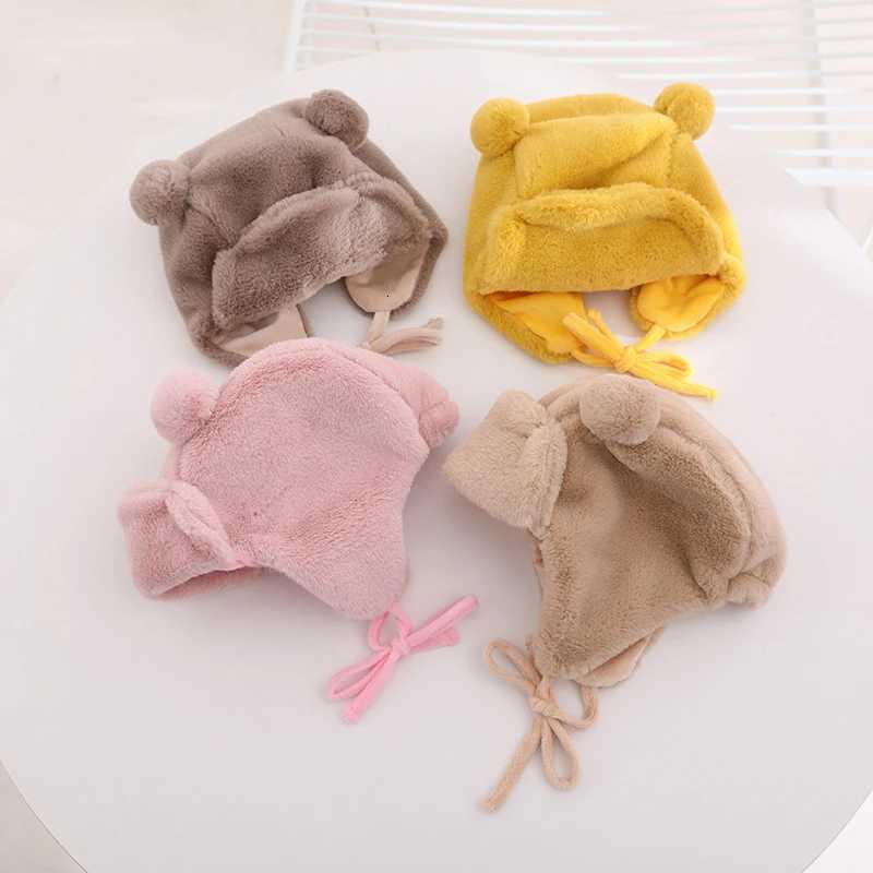 Cartoon Baby Plush Ear Protection Hat Winter Warm Toddler Earmuffs Cap 13year Girl Boy Ski Bonnet Thick Furry Fur Kids Beanies251028
