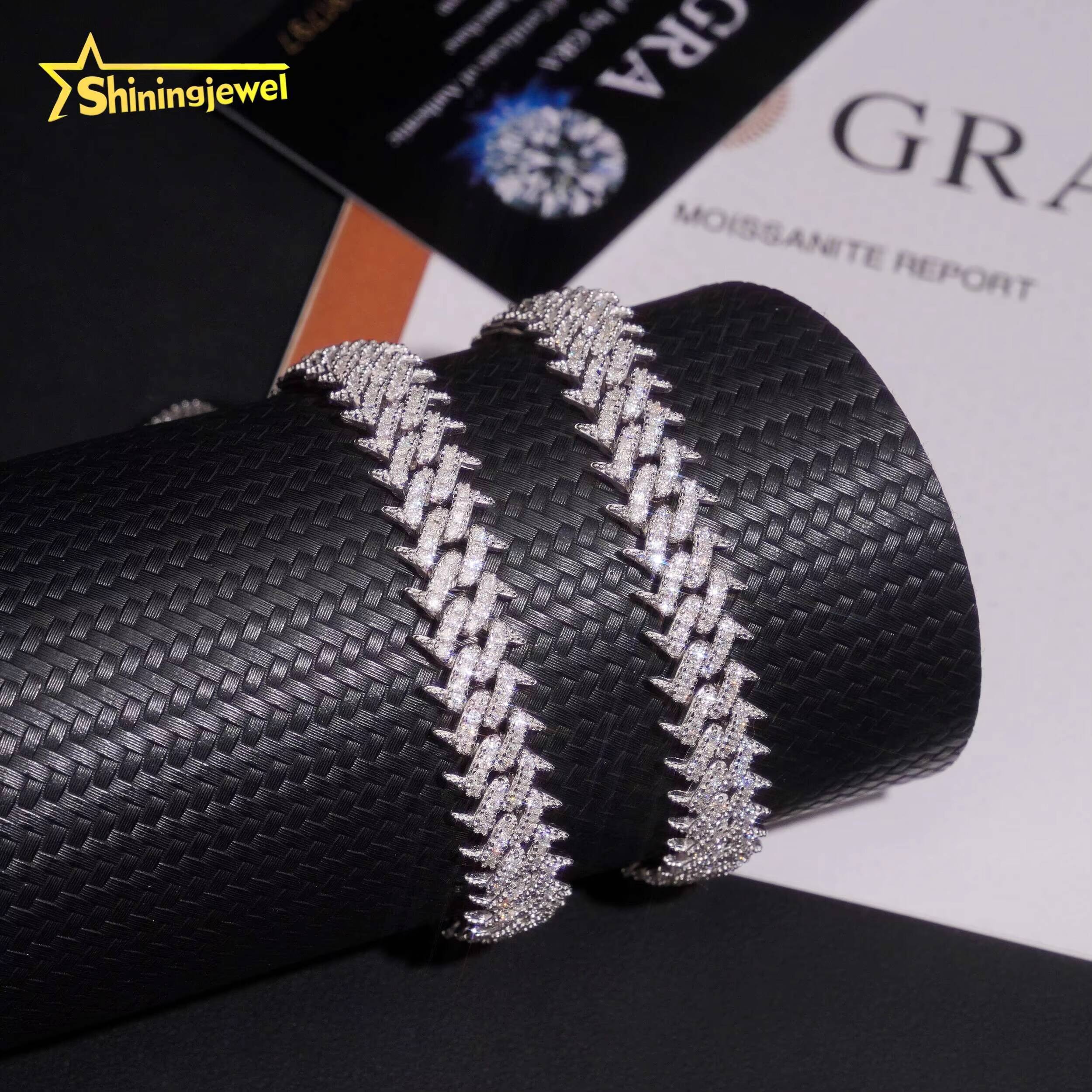 Stackable Silver 10mm Thin Moissanite Cuban Link Bracelet Set Hip Hop 925 Silver Minimalist Jewelry for Layering