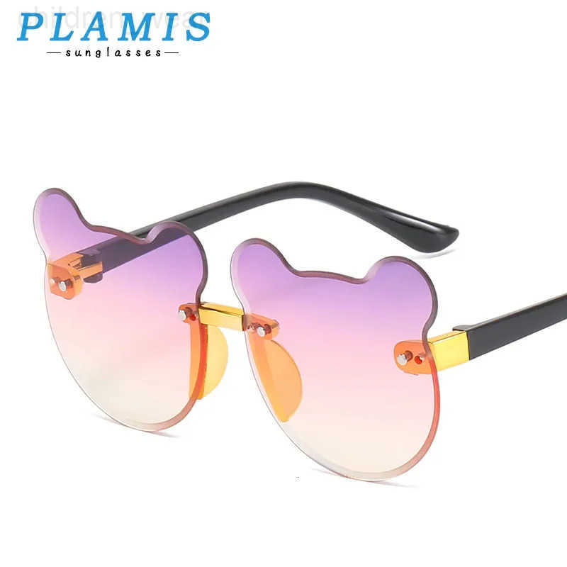 Disney Mickey Mouse Rimless Sunglasses Cute Cartoon Children Sun Glasses outdoor beach AntiUV Fashion Boys Girls Shades Eyewear H251029