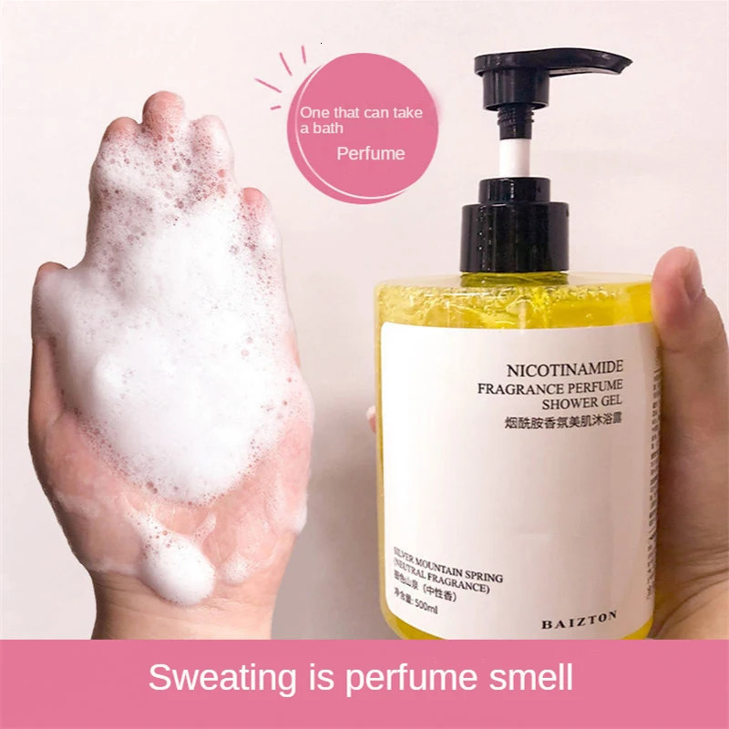 Niacinamide Perfume Shower Gel Body Wash Exfoliating Smoothing Gentle Cleansing izing Bath Lotion Women Men 251023