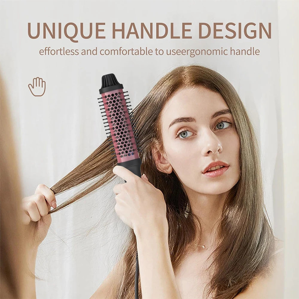 LISAPRO Curling lron Brush 2 in 1 Electric Hair Comb Negative lon Hair Dryer Styling Appliances Portable Professional Hair Strai 251029