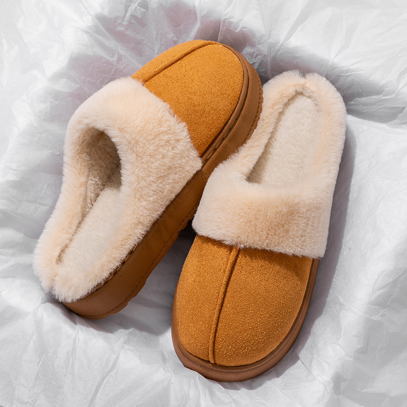 Cotton Slippers for Women Suitable for Spring Autumn Winter for Home Use Indoor Anti-slip Couple Home Warm Winter Fluffy Slippers for Men.