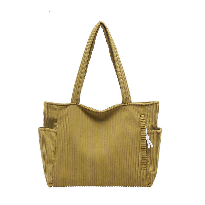 Designer bag Corduroy 2024 New Fashion Large Capacity Handbag Forest Style Versatile Artistic Student Class Bag