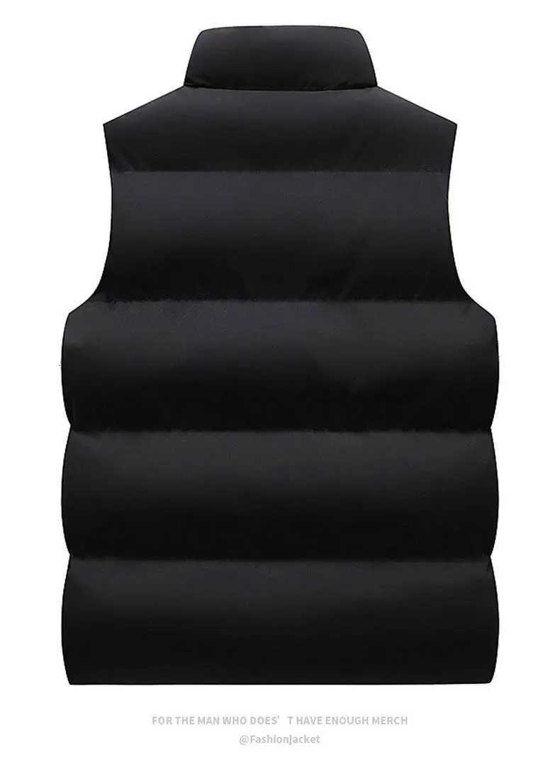 Mens Stand Collar Shoulder Pad Vest Outerwear Spring Autumn Trendy Solid Color Outdoor Windproof Casual Vest Outdoor Sports Cot W251029