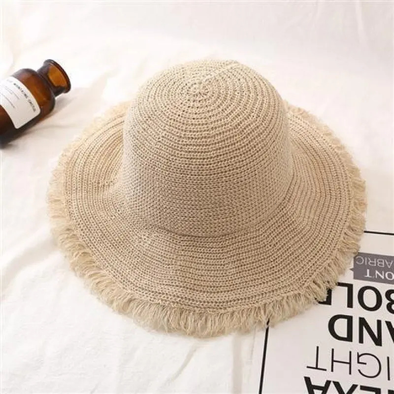 Fashion Women Panama Hats for Women Wide Large Brim Beach Sun Hats with Fashion Solid Visor Hat Straw Cap Female Bucket Hat 251029