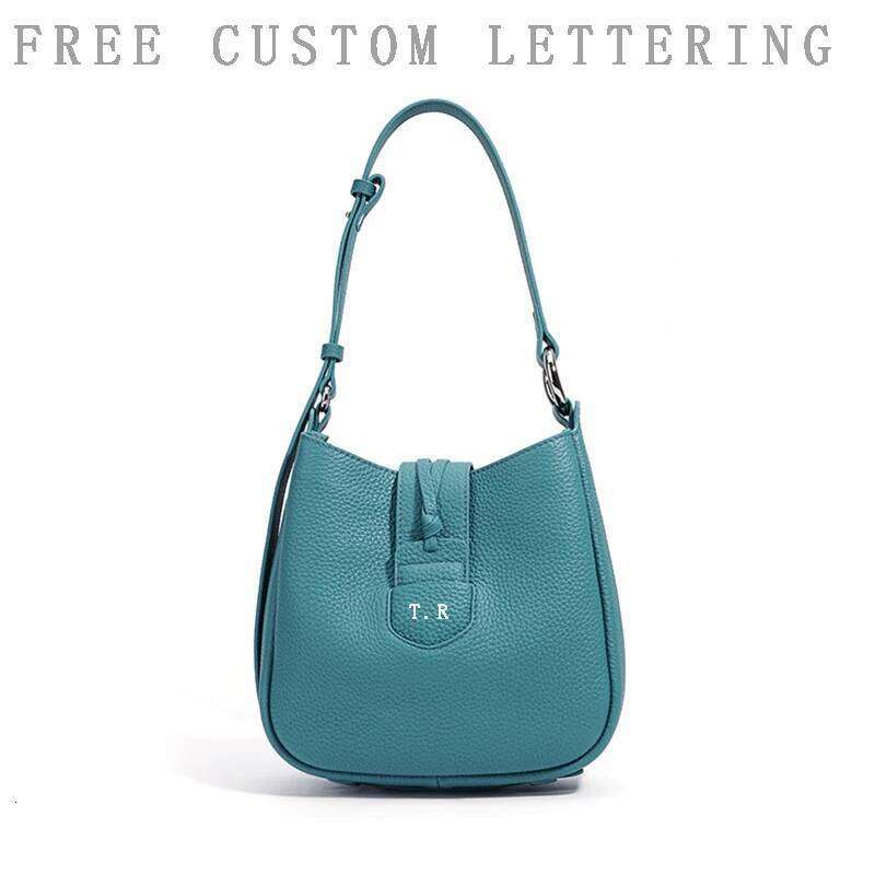 Genuine Leather Underarm New Soft Top Layer Cowhide Women's Handbag Free Initials Fashion One-Shoulder Crossbody Bag Suotong1029