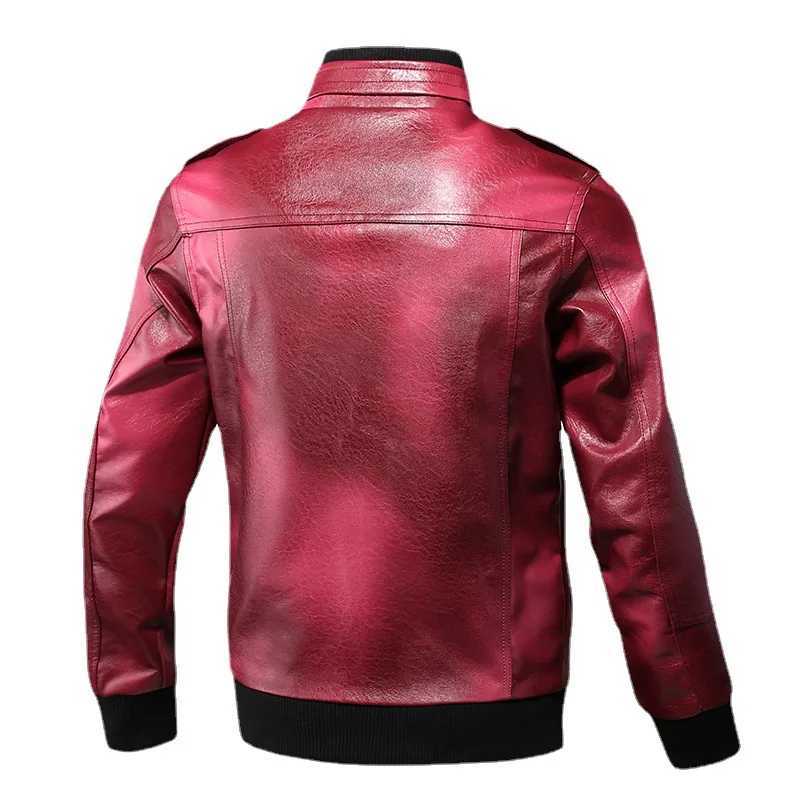 Spring Autumn New Mens Korean Slim Casual PU Leather JacketT251029