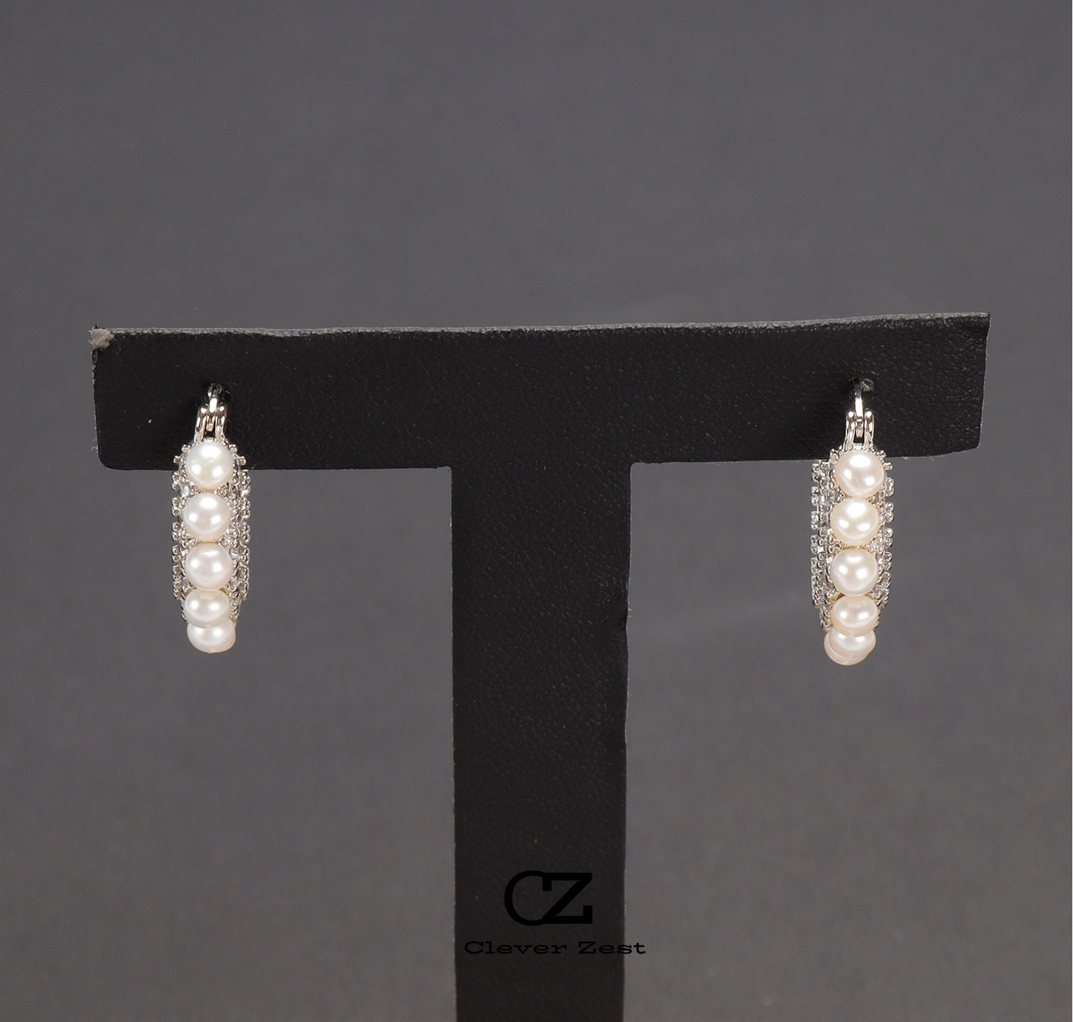 Natural White Pearl Stud Earrings with Full Diamond Accents 14K Gold-Filled Fashionable Versatile Trend-Setting Anniversary Gift Best Friend Gift