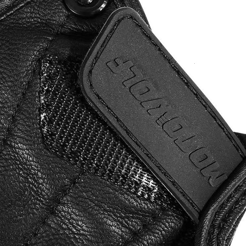 Summer Motorcycle Fingerless Gloves Accessories Goatskin Leather Half Finger Motocross Gant Moto Guantes Verano 251013