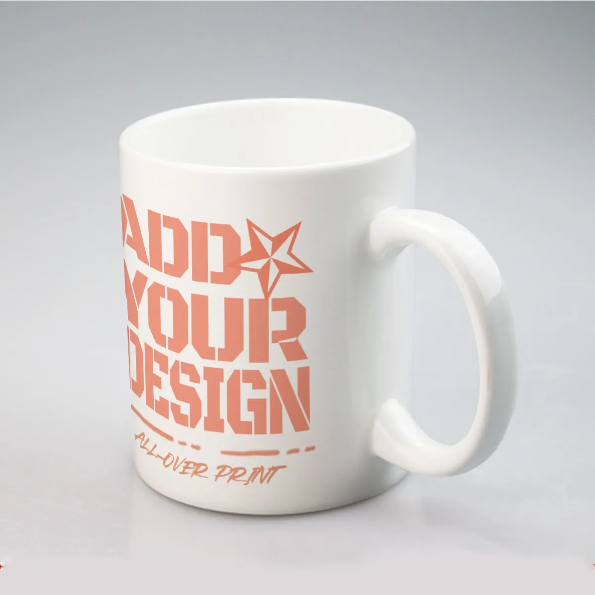 11oz Ceramic Mug with Custom Print | Single-Side 9x9cm Design Area | Dishwasher Safe Coffee Cup | Personalized Gift Idea