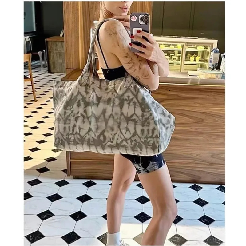 Yoga fitness canvas shoulder shopping bag with large capacity 251029