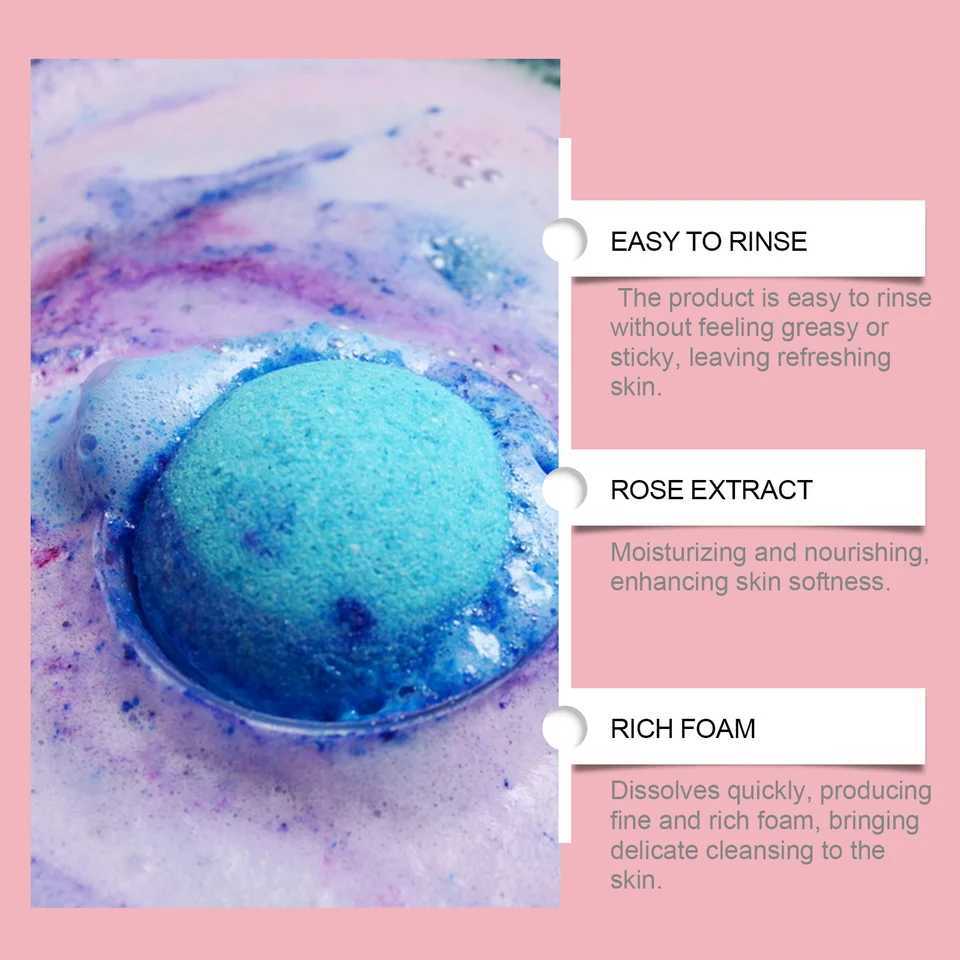 6pcs Fragrant Bath Bombs Moisturize Skin Exfoliating Deep Cleansing Body Relaxing Spa Stress Relief Handmade Natural Bath Ball L251029
