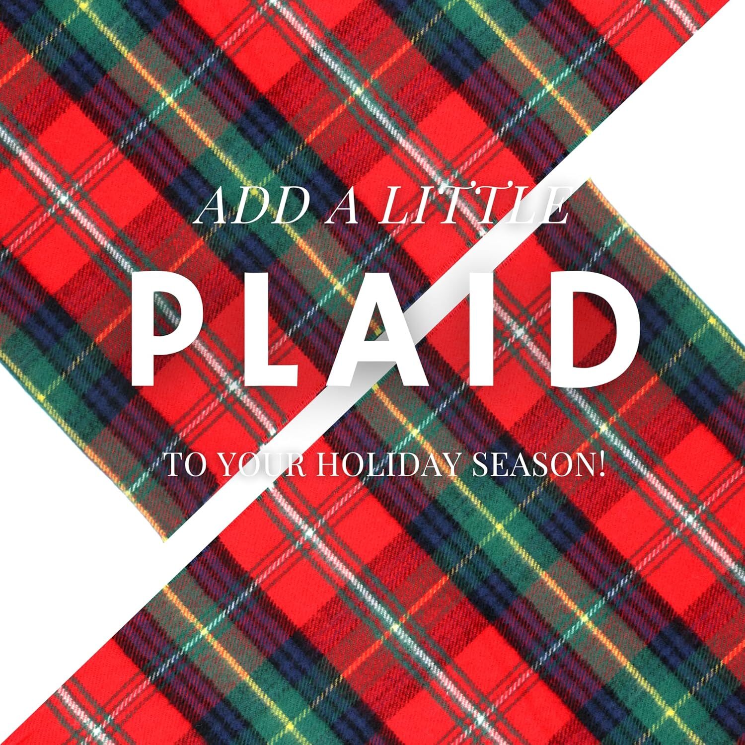 Custom Scottish Tartan Plaid Scarf Warm Cashmere Feel Winter Scarf Scarves for Holiday Christmas Daily Wear