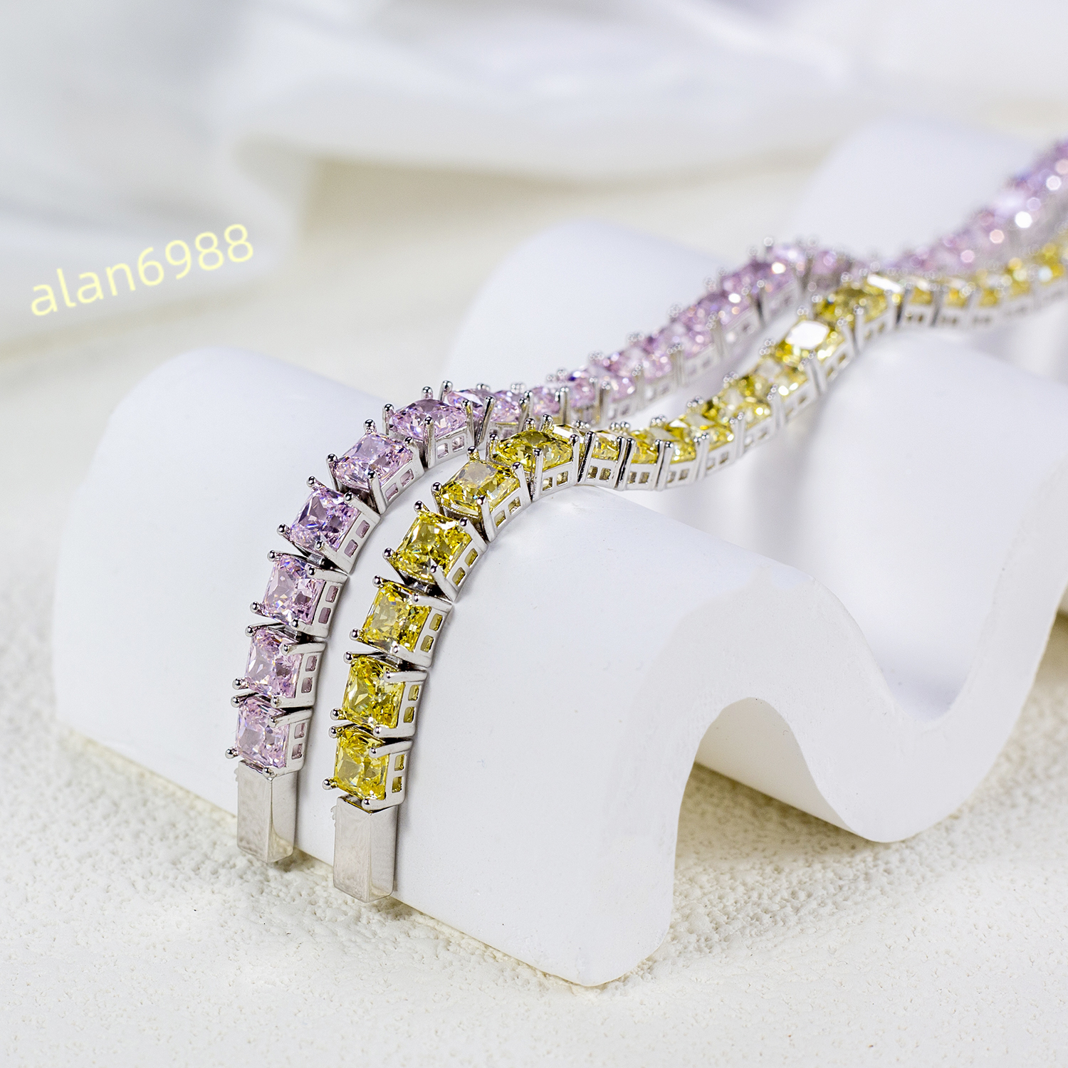 Fine Fresh Sweet New Design Bracelet High Carton Diamond Brass Tennis Bracelet Wholesale Jewelry for Girl Women