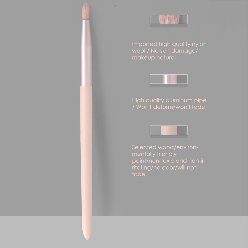 Hot-selling high-quality single pink loose powder brush Also suitable for blush brush and contour brush Premium quality in trendy colors