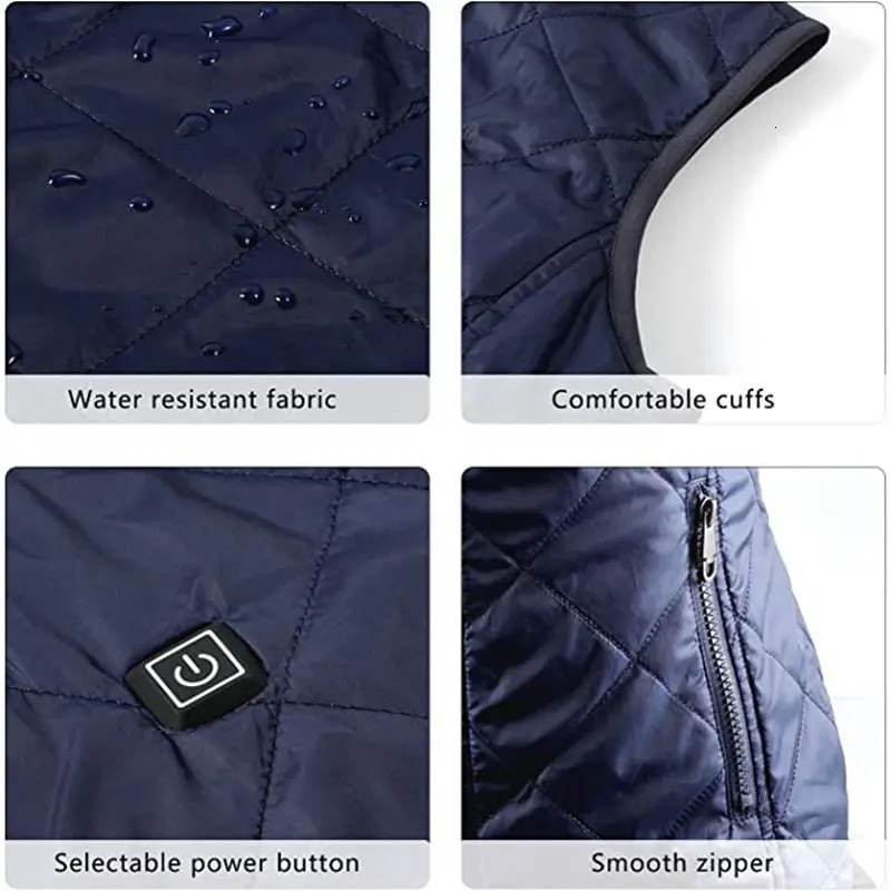 Women Heating Vest Autumn and Winter Cotton Vest USB Infrared Electric Heating suit Women Flexible Thermal Winter Warm Jacket 251029