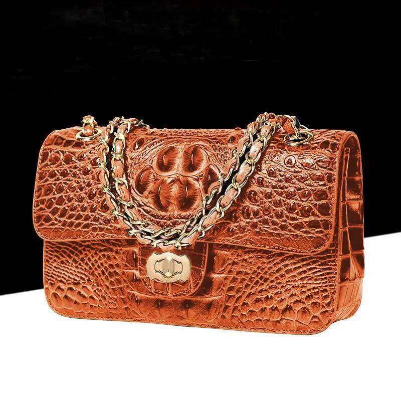 Handbags New esigner Brand Crocodile Chain Shoulder Crossbody Bags For Women Day Clutch Bolsa Feminina