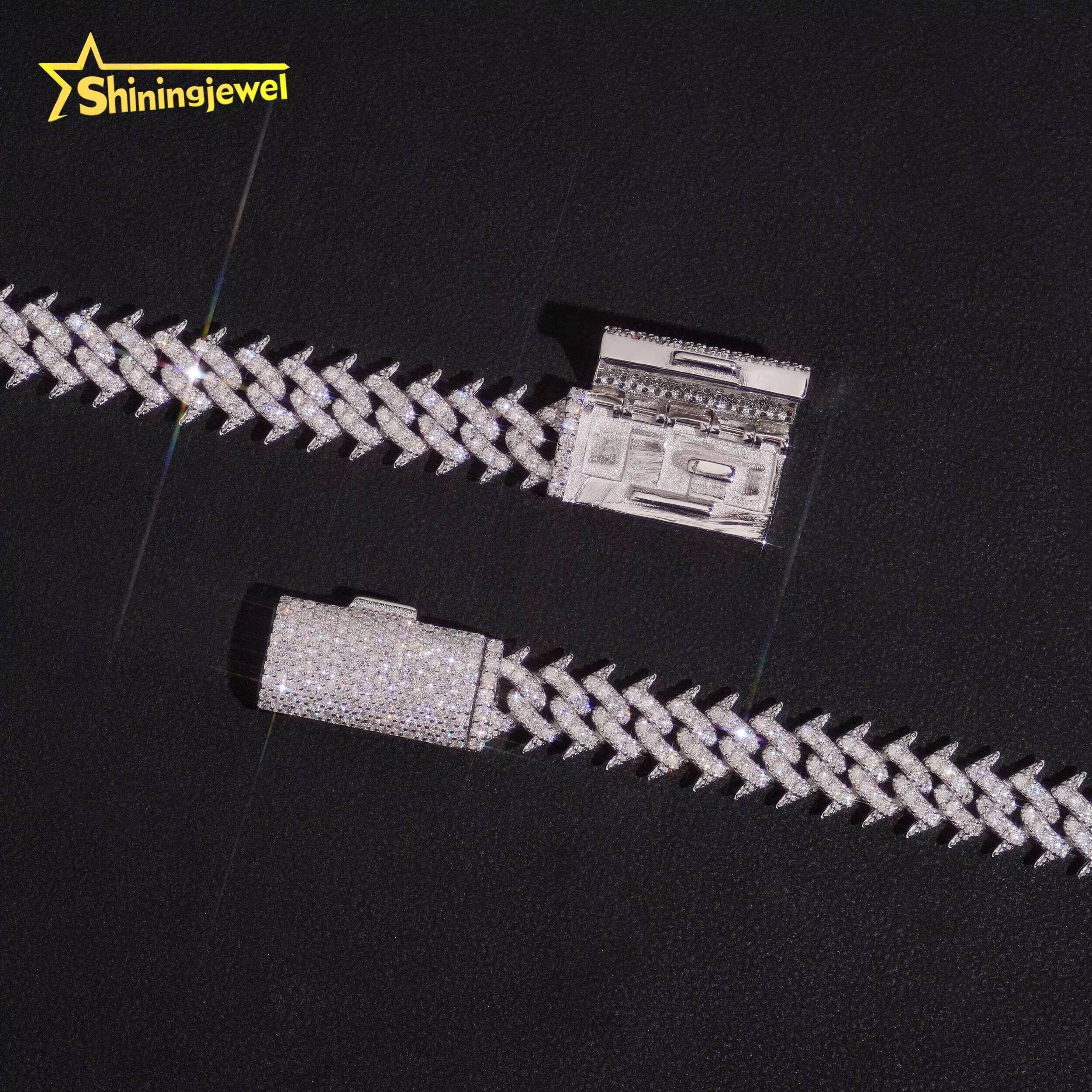 Stackable Silver 10mm Thin Moissanite Cuban Link Bracelet Set Hip Hop 925 Silver Minimalist Jewelry for Layering