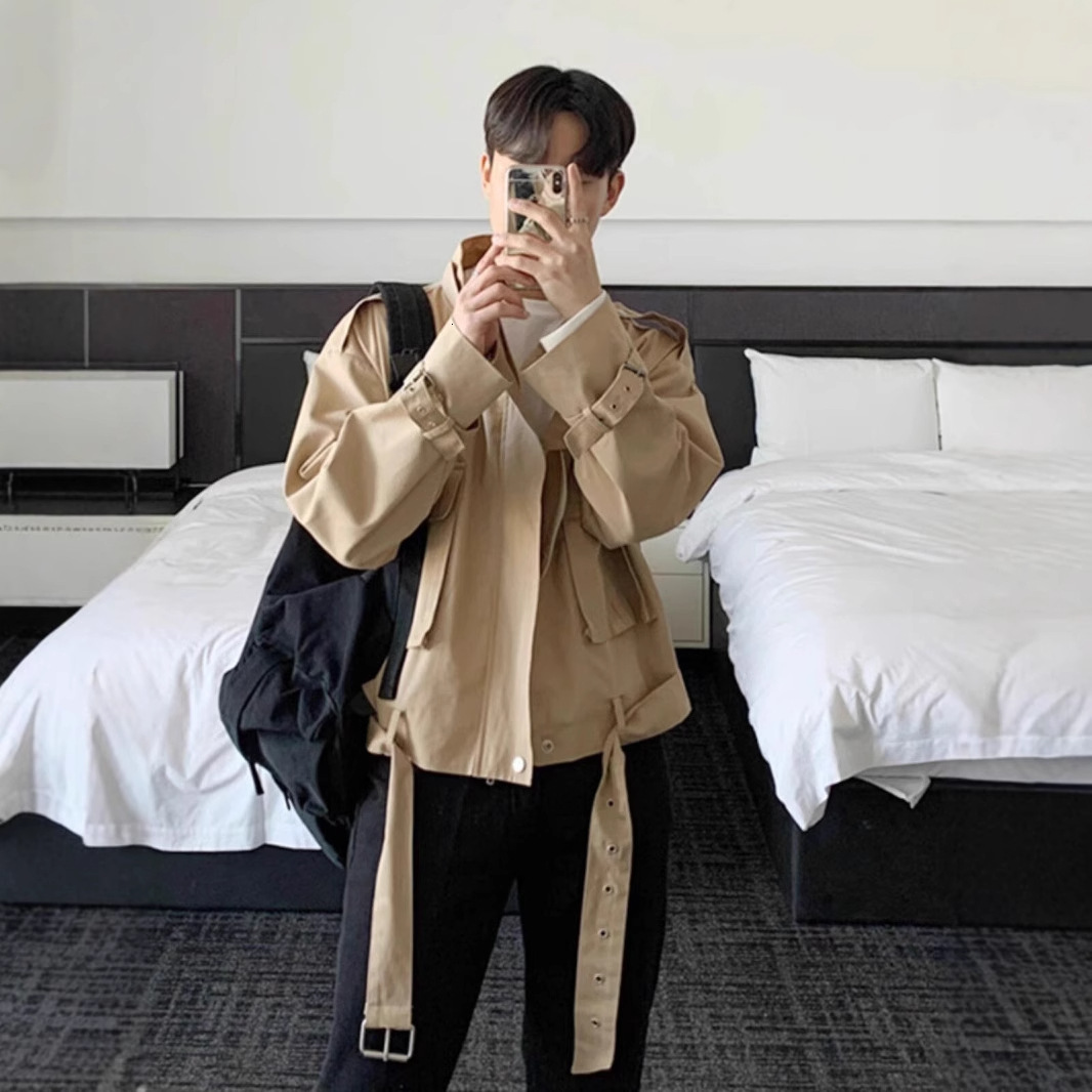 Light Mature Style Short Jacket For Designer Jacket Men Spring New Korean Version Loose Ins Trend Stand Collar Workwear Jacket