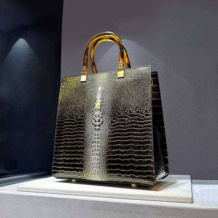 Designer Bags Real Leather Women's 2025 Alligator Print Handbag Shoulder Bags For Women Tote Bag Hot Selling