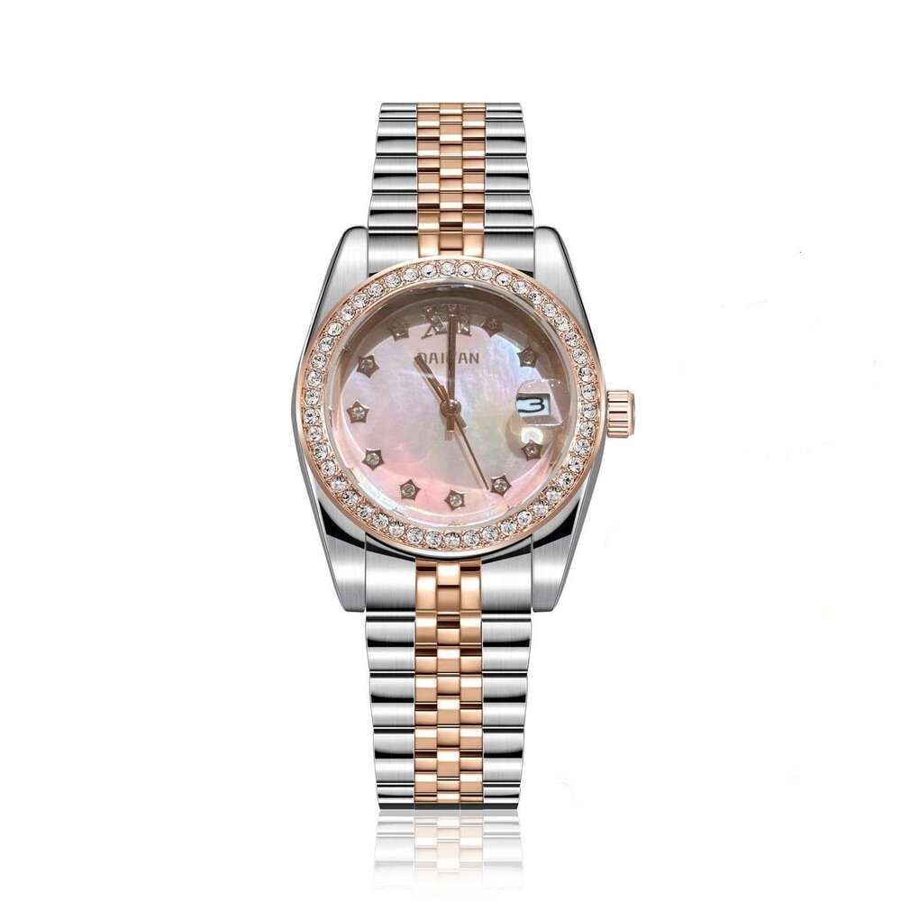 Elegant Temperament Light Luxury Classic Versatile Multifunctional Movement Steel Strap Women's Quartz Watch